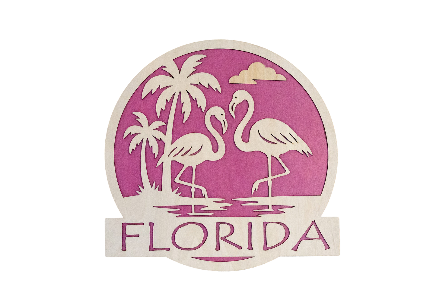 Flamingo Wood Decorative Wood Sign – Tropical Wall Décor